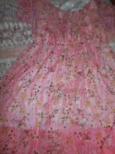 euc Justice chiffon sequin dress girl 14 free ship USA - Picture 1 of 2
