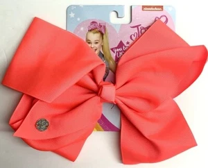 JoJo Siwa Signature Big Bow Hair Clip Fun Fashion Red Coral Black & Neon Green - Picture 1 of 10