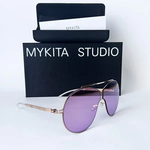 Brand New Authentic MYKITA Sunglasses STUDIO 12.5 Champagne Gold Mirror Lilac - Picture 1 of 7
