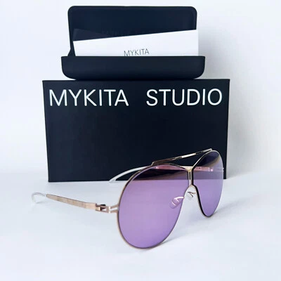 Nuevas Gafas de Sol Auténticas MYKITA ESTUDIO 12.5 Champagne Dorado Espejo Lila Foto 1 de 4