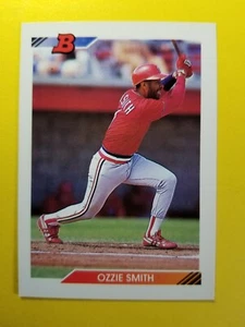 HOF OZZIE SMITH #675 ST. LOUIS CARDINALS - 1992 BOWMAN MLB BASEBALL - Foto 1 di 3