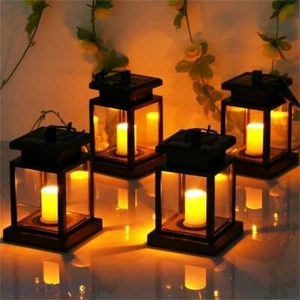 2-4 Waterproof LED Solar Powered Hanging Lantern Light Outdoor Garden Table Lamp - Picture 1 of 22