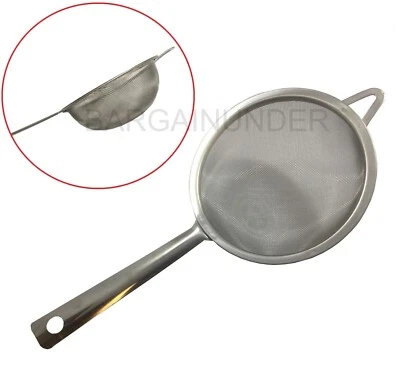 UNKNOWN 9 inches Strainer Stainless Steel Sieve Kitchen Supply Fine Mesh Strainer BU-21