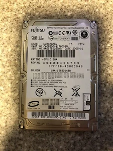 Fujitsu 80 GB,Internal,5400 RPM,2.5" (MHT2080BH) HDD - Picture 1 of 2