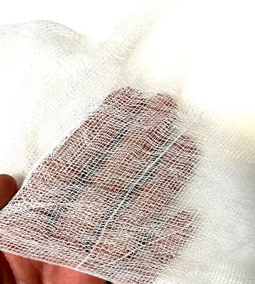 ADU Gaze Stoff Baumwollgaze weiß Käsetuch 100% Baumwolle 90cm x 1m 20 Draht