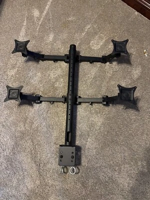 Desk Mount Stand. Up To Four 4 Monitors  Multiple Screen Holder Adjustable - Image 1 of 3
