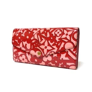 LOUIS VUITTON Monogram Vernis Sweet Portefeuille Sarah Long Wallet Pink Red - Picture 1 of 17