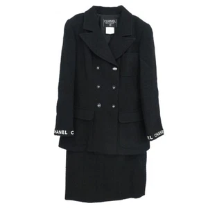Chanel Setup Suit Jacket Skirt Black 95A #38 124815 - Picture 1 of 11