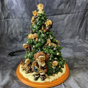The Boyds Bears Lighted Christmas Tree Santa Bear The Danbury Mint 2001 13” - Picture 1 of 5