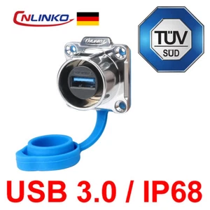 Conector impermeable CNLINKO LP-24 Series M24 USB3.0 IP68 - Imagen 1 de 6