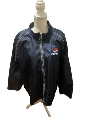 Chaqueta Pepsi Para Hombre Talla XL Azul Nylon Cremallera Completa Foto 1 de 4