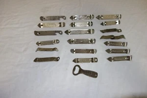Lot of 20 Vintage Metal Beer Advertising Bottle Openers Many Different - Picture 1 of 7