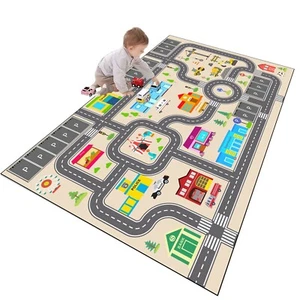 Kids Rug Play Mat for Toy Cars,City Life Road Traffic Educational Carpet,Have... - Picture 1 of 6