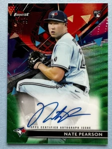 Topps Finest Nate Pearson 2021 verde novato automático #d/99 - Imagen 1 de 2