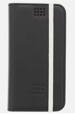 MOLESKINE CUSTODIA UNIVERSALE MISURA 4" / 4,5" VERA PELLE NERA BLISTER UFFICIALE - Immagine 1 di 3