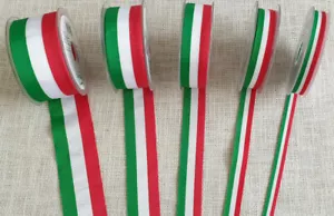NASTRO TRICOLORE 6-12-18-25-36 mm - qualità superiore Manubens - 100% poliestere - Bild 1 von 1