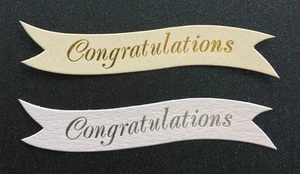 Congratulations banners/card toppers on 300gsm board pk10 - Picture 1 of 1