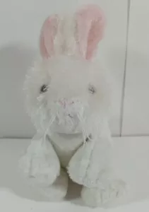 8"Webkinz Lil'Kinz White Rabbit Plush Stuffed Animal, Pink Ears- No Code - Picture 1 of 7