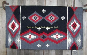 Square-Cut Show Blanket - 38x34 by Mayatex (Charcoal/Black/Red) - Picture 1 of 4