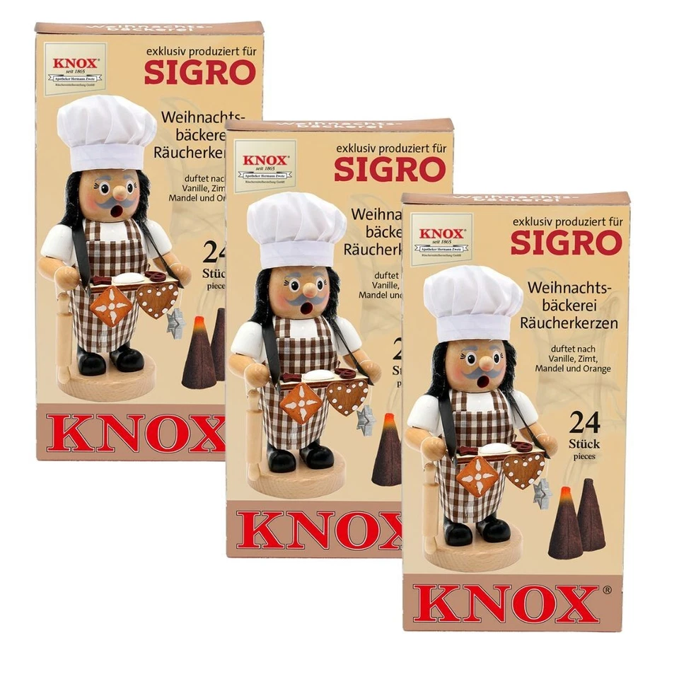 3 x Knox Incense Cones "Christmas Bakery" 72 Count Size M Incense Cones - Image 1 of 1