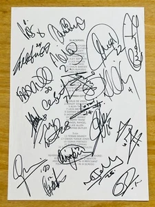 Hand Signed A4 Team Sheet - Swansea City FC 2008/09 season - 20 signatures - Picture 1 of 2