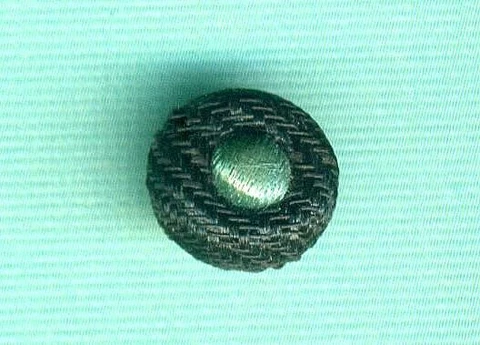 Fabric Diminutive with Pad Back Antique Button, Under 3/8" Dimi Cover