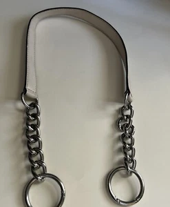 Michael Kors Leather Strap With Silver Chain Replacement Strap - Picture 1 of 11
