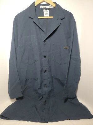 Workrite FR Fire Resistant Navy Blue Jacket Button Up HRC1 Mens Large 4 Pocket - Image 1 of 4