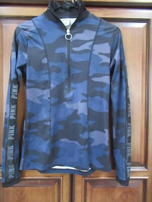 PINK Victoria Secret Size XS Active Logo Half Zip Shirt - Image 1 of 4