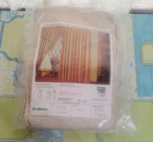 Two (2) Solid Linen Color Curtain Drapery Panels with Foam Back 48x84 NIP - Picture 1 of 3