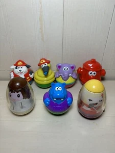 Vintage Lot of Playskool Weebles Wobble Hasbro Figures Lot of 7 - Picture 1 of 7