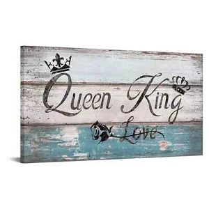 Arte de pared en lienzo de amor romántico "Together Quotes" 20 x 36" decoración de dormitorio colgante - Imagen 1 de 5