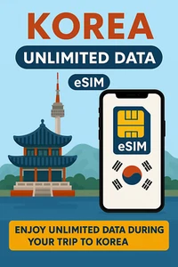 Best Korea Unlimited Data esim Data Travel e sim High-Speed, 3-15 Days - Picture 1 of 14