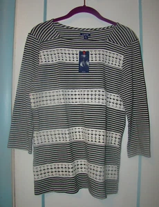 Women's Izod Lace Square Neck Top, NWT Size S - Picture 1 of 4