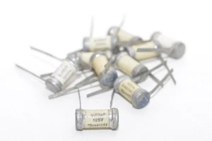 Dagli anni '40: 10 pezzi di condensatori in carta Sikatrop vintage 0,05 μF / 125 V, NOS - Foto 1 di 3
