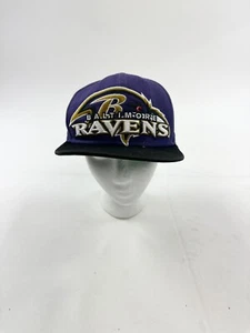 Baltimore Ravens Hat Mens Purple Black New Era Big Logo Script Down SnapBack Cap - Picture 1 of 8