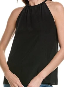 A.L.C. Kinsa II Silk Halter Neck Tank Top Size 4 Womens New With Tags Black - Picture 1 of 10