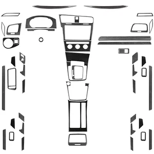 56Pcs Real Carbon Fiber Kits Full Interior Trim For VW Golf 7 GTI Mk7 2013-2017 - Picture 1 of 21
