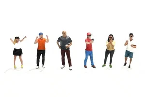 THE FANATICS 6PC. FIGURE SET 1/64 DIECAST FIGURE AMERICAN DIORAMA AD-2420MJ - Picture 1 of 5