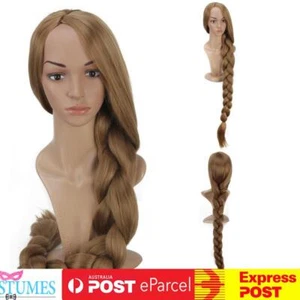 Rapunzel Costume Synthetic Hair Wig Tangled Princess Cosplay Long Braids - Picture 1 of 6