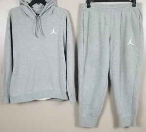 JORDAN JUMPMAN POLAR SUDADERA CON CAPUCHA + PANTALONES TRAJE CONJUNTO GRIS RARO (TALLA 3XL) - Imagen 1 de 20