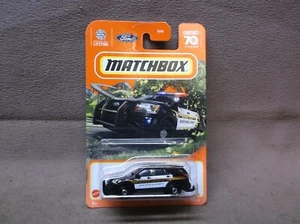 MATCHBOX BLACK 2023 #24 2016 FORD INTERCEPTOR UTILITY POLICE CAR KOOTENAI COUNTY - Picture 1 of 3