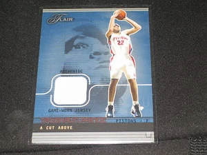 TAYSHAUN PRINCE LEGEND CERTIFIED AUTHENTIC GAME USED NBA JERSEY CARD #/500 RARE - Picture 1 of 2