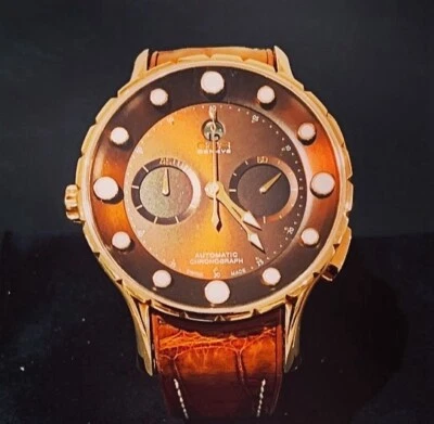 Excelente Cronógrafo N.O.A Edición Limitada Oro Rosa 18k. Video nuevo  Foto 1 de 4