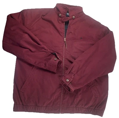 复古 POLO by RALPH LAUREN Harrington 夹克男式 XL 格子衬里全拉链学院风 — 第 1/4 张图片