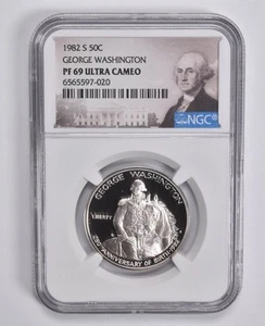 1982-S PF69 George Washington Commemorative Half Dollar NGC Special Lbl *3943 - Picture 1 of 5