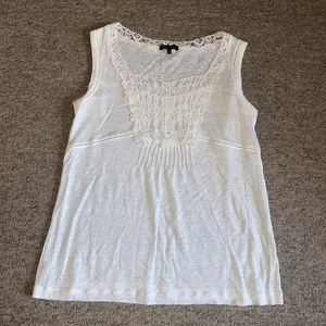 Massimo Dutti White Summer Vest Top Large L U.K. 12/14 - Picture 1 of 6