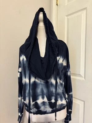 Young Fabulous & Broke Piper Tie Dye Hoodie Sz S Cropped Slouchy Cowl Neck Cozy - Image 1 of 4