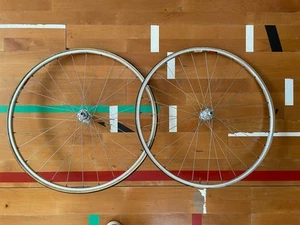 Mavic 520 Argent 7 Tubular Track Wheelset Pista 700c Vintage Fixed Gear 28H - Picture 1 of 9