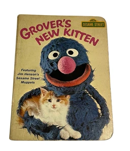 Grover's New Kitten Vintage Sesame Street Board Book 1981 RARE Jim Henson Muppet - Bild 1 von 7